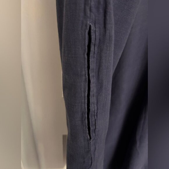 People Tree Hand Woven Navy & White Cotton Beach Cover Up O/S - Picture 7 of 10